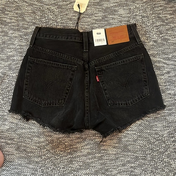 Levi’s black jean shorts - Picture 3 of 3